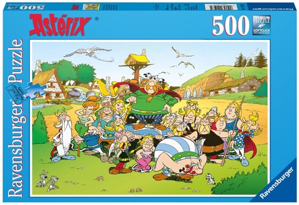 Ravensburger (14197) - "Asterix and Obelix, Asterix at the Village" - 500 brikker puslespil