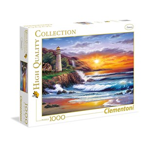 Clementoni (39368) - Steve Sundram: "Lighthouse at Sunset" - 1000 brikker puslespil