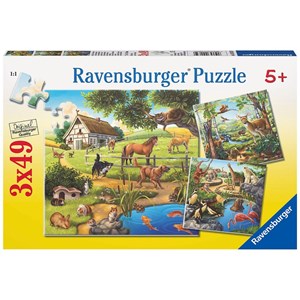 Ravensburger (09265) - "Wild, Pet and Zoo Animals" - 49 brikker puslespil