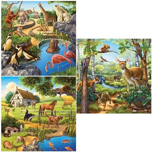 Ravensburger (09265) - "Wild, Pet and Zoo Animals" - 49 brikker puslespil