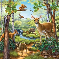 Ravensburger (09265) - "Wild, Pet and Zoo Animals" - 49 brikker puslespil