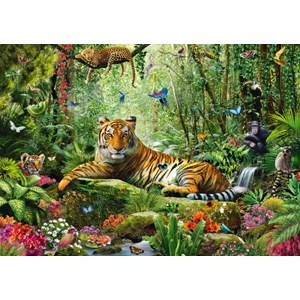 Schmidt Spiele (58188) - Adrian Chesterman: "Jungle Tigers" - 1500 brikker puslespil