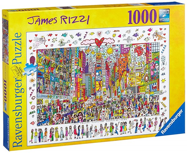 Ravensburger (19069) - James Rizzi: "Times Square, Everyone Should Go There" - 1000 brikker puslespil