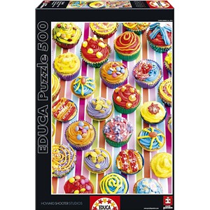 Educa (15549) - "Colourful Cupcakes" - 500 brikker puslespil
