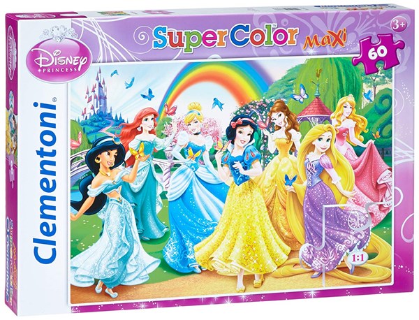 Clementoni (26737) - "Disney Princesses and Butterflies" - 60 brikker puslespil