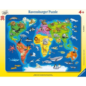 Ravensburger (06641) - "Verdenskort" - 30 brikker puslespil