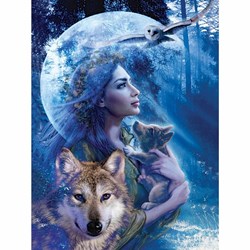 Ravensburger (15414) - "Woman or Wolf" - 1000 brikker puslespil