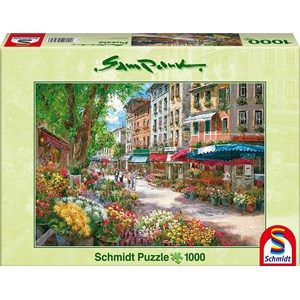 Schmidt Spiele (58561) - Sam Park: "Paris, Flowers Market" - 1000 brikker puslespil