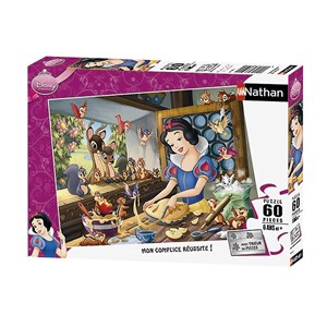 Nathan (86554) - "Snow White making a Cake" - 60 brikker puslespil