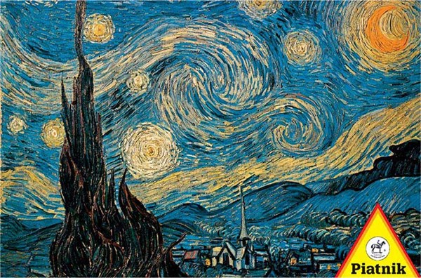 Piatnik (540363) - Vincent van Gogh: "Starry Night" - 1000 brikker puslespil