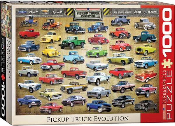 Eurographics (6000-0681) - "Pickup Truck Evolution" - 1000 brikker puslespil