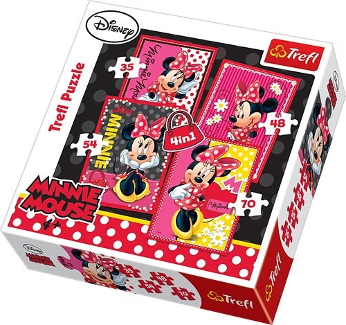 Trefl (34119) - "Minnie Mouse" - 35 48 54 70 brikker puslespil