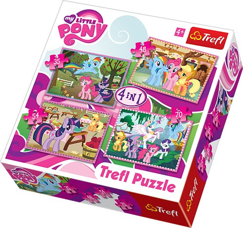 Trefl (34153) - "My Little Pony på semester" - 35 48 54 70 brikker puslespil