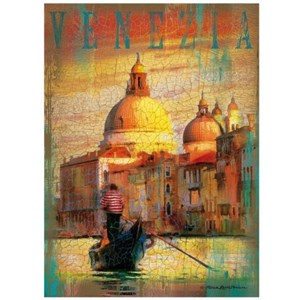 Clementoni (37037) - "Venice - Wood effect" - 500 brikker puslespil