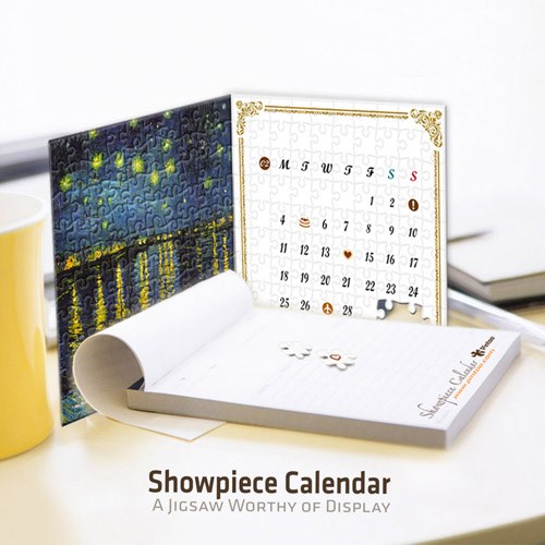 Pintoo (H1474) - Vincent van Gogh: "The Starry Night, Calendar showpiece" - 200 brikker puslespil