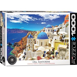 Eurographics (6000-0944) - "Oia, Santorini I Grækenland" - 1000 brikker puslespil