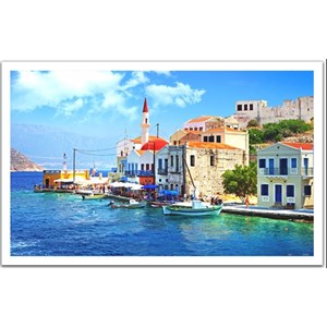 Pintoo (H1240) - "Greece The beautiful bay" - 1000 brikker puslespil
