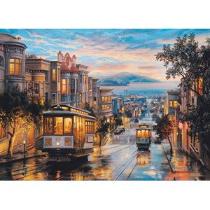 Eurographics (6000-0957) - Eugene Lushpin: "San Francisco Cable Car Heaven" - 1000 brikker puslespil