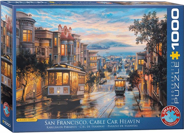Eurographics (6000-0957) - Eugene Lushpin: "San Francisco Cable Car Heaven" - 1000 brikker puslespil