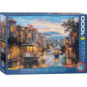 Eurographics (6000-0957) - Eugene Lushpin: "San Francisco Cable Car Heaven" - 1000 brikker puslespil