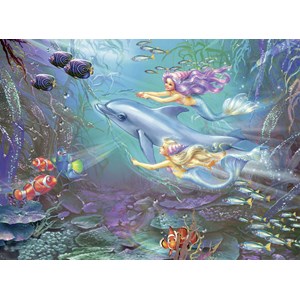 Ravensburger (13683) - Zorina Baldescu: "Little Mermaids" - 100 brikker puslespil