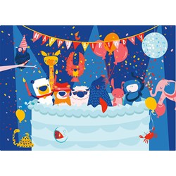 Buffalo Games (39605) - "Happy Birthday (Silly Street)" - 48 brikker puslespil