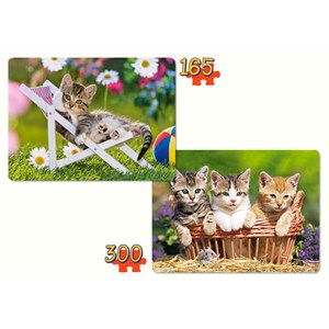Castorland (B-021116) - "Kittens into the garden" - 165 300 brikker puslespil