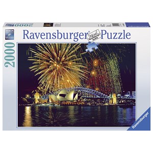 Ravensburger (16622) - "Fireworks on Sydney, Australia" - 2000 brikker puslespil