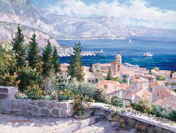 Schmidt Spiele (59272) - "Sam Park: France, On rooftops of Saint-Tropez" - 1000 brikker puslespil