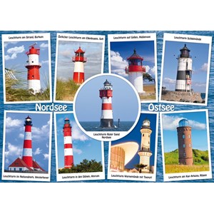 Schmidt Spiele (58187) - "The most beautiful lighthouses" - 1000 brikker puslespil