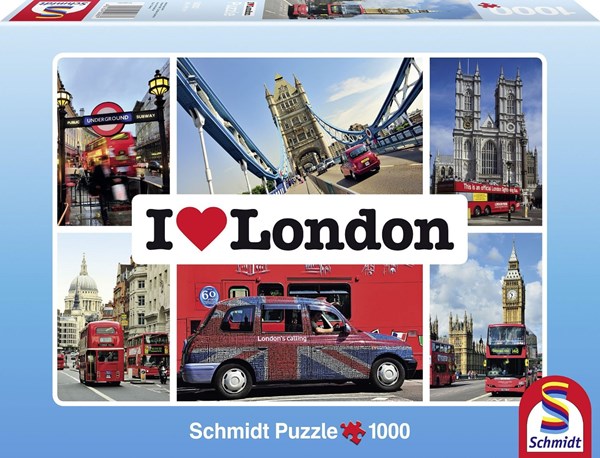 Schmidt Spiele (59283) - "I love London" - 1000 brikker puslespil
