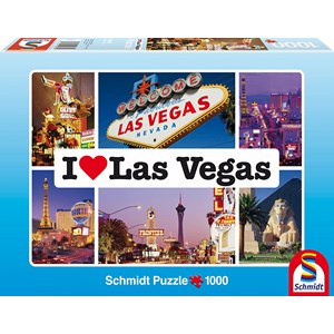 Schmidt Spiele (59285) - "I love Las Vegas" - 1000 brikker puslespil
