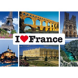 Schmidt Spiele (59282) - "I love France" - 1000 brikker puslespil