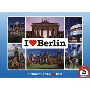 Schmidt Spiele (59281) - "I love Berlin" - 1000 brikker puslespil