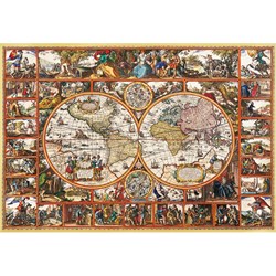 Clementoni (32551) - "Map of the ancient world" - 2000 brikker puslespil