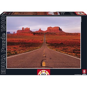 Educa (16007) - "Monument Valley Road" - 1500 brikker puslespil