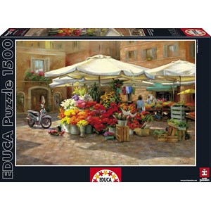 Educa (16010) - "Flower Market" - 1500 brikker puslespil