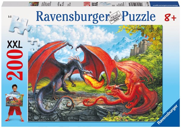 Ravensburger (12708) - "Duel of Dragons" - 200 brikker puslespil