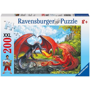 Ravensburger (12708) - "Duel of Dragons" - 200 brikker puslespil
