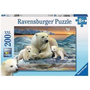 Ravensburger (12647) - "Polar Bears" - 200 brikker puslespil