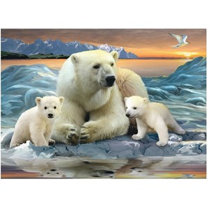 Ravensburger (12647) - "Polar Bears" - 200 brikker puslespil