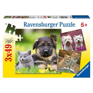 Ravensburger (09423) - "Hunde & Katte" - 49 brikker puslespil
