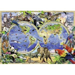 Ravensburger (19385) - Howard Robinson: "World of Wildlife" - 1000 brikker puslespil