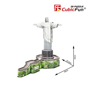 Cubic Fun (C187H) - "Christ The Redeemer, Brazil" - 22 brikker puslespil
