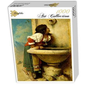 Grafika (00453) - Leon Bonnat: "Fille Romaine à la Fontaine, 1875" - 1000 brikker puslespil