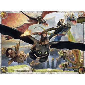 Ravensburger (10015) - "How To Train Your Dragon" - 150 brikker puslespil
