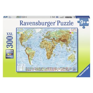 Ravensburger (13097) - "Map of the World" - 300 brikker puslespil