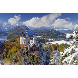 Ravensburger (17062) - "Neuschwanstein Castle in Winter" - 3000 brikker puslespil