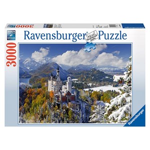 Ravensburger (17062) - "Neuschwanstein Castle in Winter" - 3000 brikker puslespil