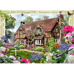Ravensburger (19413) - "Peony Cottage" - 1000 brikker puslespil